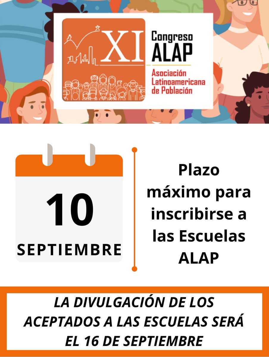 📢¡Atención, comunidad alapiana! 
El plazo para inscribirse a las Escuelas ALAP se ha extendido hasta el 10 de septiembre.
Inscripciones a las Escuelas ALAP en ⬇️⬇️
shorturl.at/Vbkrv
Conoce todas nuestras Escuelas ALAP en ⬇️⬇️
shorturl.at/napVH