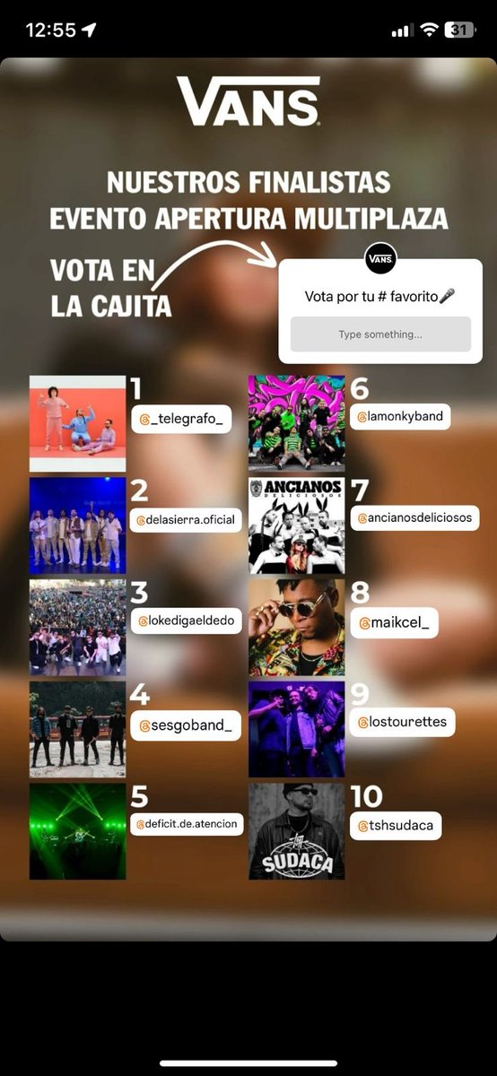 LO KE DIGA EL DEDO (@lokedigaeldedo) on Twitter photo Somos finalistas para el 'Vans Live Lounge' con <a href="/Vanscolombia/">Vans Colombia</a> ayúdanos con tu voto en Instagram 👉 instagram.com/stories/vansco… Somos finalistas para el 'Vans Live Lounge' con <a href="/Vanscolombia/">Vans Colombia</a> ayúdanos con tu voto en Instagram 👉 instagram.com/stories/vansco…