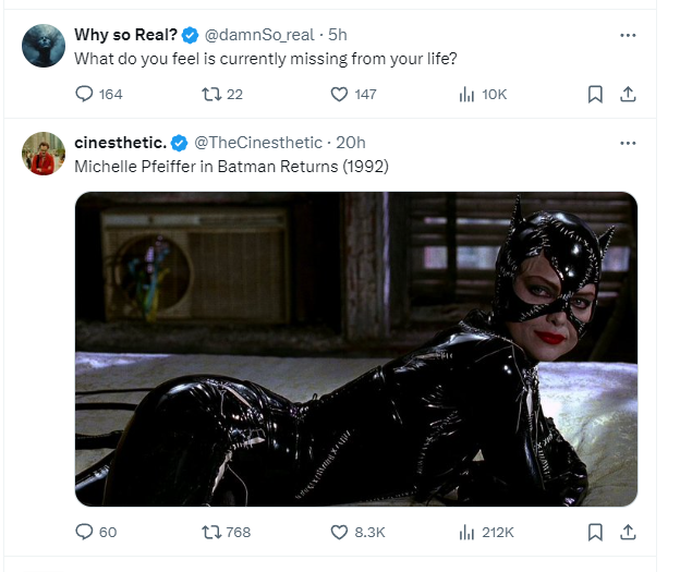 SpielbergSpecs's tweet image. Is it weird that the first Tweet asked a question, and the Tweet below it is the answer? #Batman #Movies #Hollywood #Truth #truthbombs