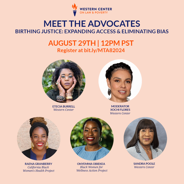 California Black Women's Health Project (CABWHP) (@cabwhp) on Twitter photo Join us tomorrow, 8/29 at 12PM for a special virtual Meet the Advocates on expanding access to birth centers and eliminating bias in birth care and delivery. RSVP at bit.ly/MTA82024 Hosted by <a href="/Western_Center/">Western Center on Law & Poverty</a> Join us tomorrow, 8/29 at 12PM for a special virtual Meet the Advocates on expanding access to birth centers and eliminating bias in birth care and delivery. RSVP at bit.ly/MTA82024 Hosted by <a href="/Western_Center/">Western Center on Law & Poverty</a>