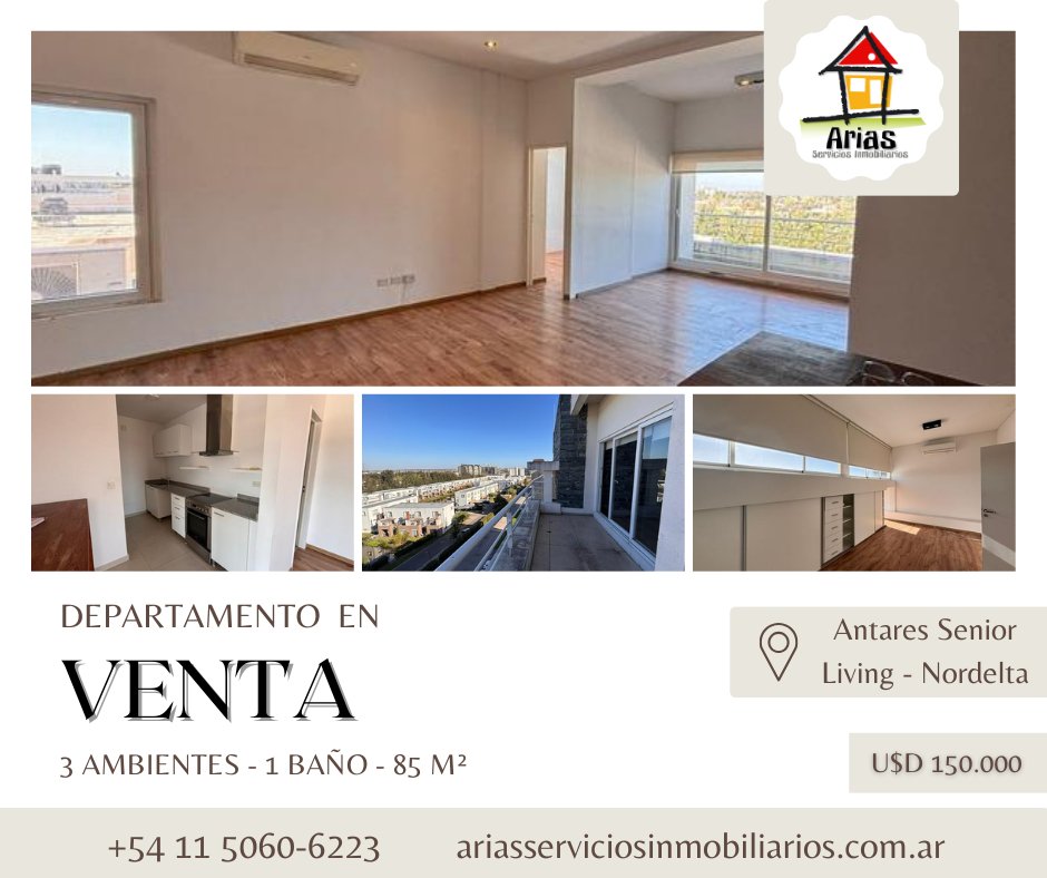 AriasInm's tweet photo. ¡Oportunidad única en Nordelta! 🏡

Te presentamos este espectacular departamento de 3 ambientes en el exclusivo complejo Antares Senior Living. https://t.co/n4UPPNCBDg