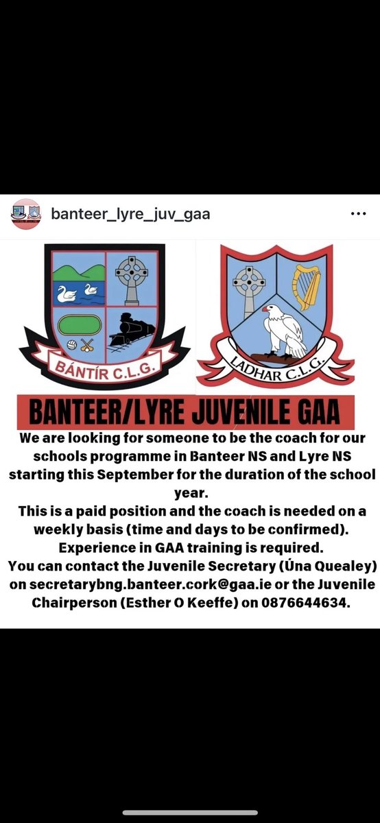 Banteer/Lyre GAA tweet media