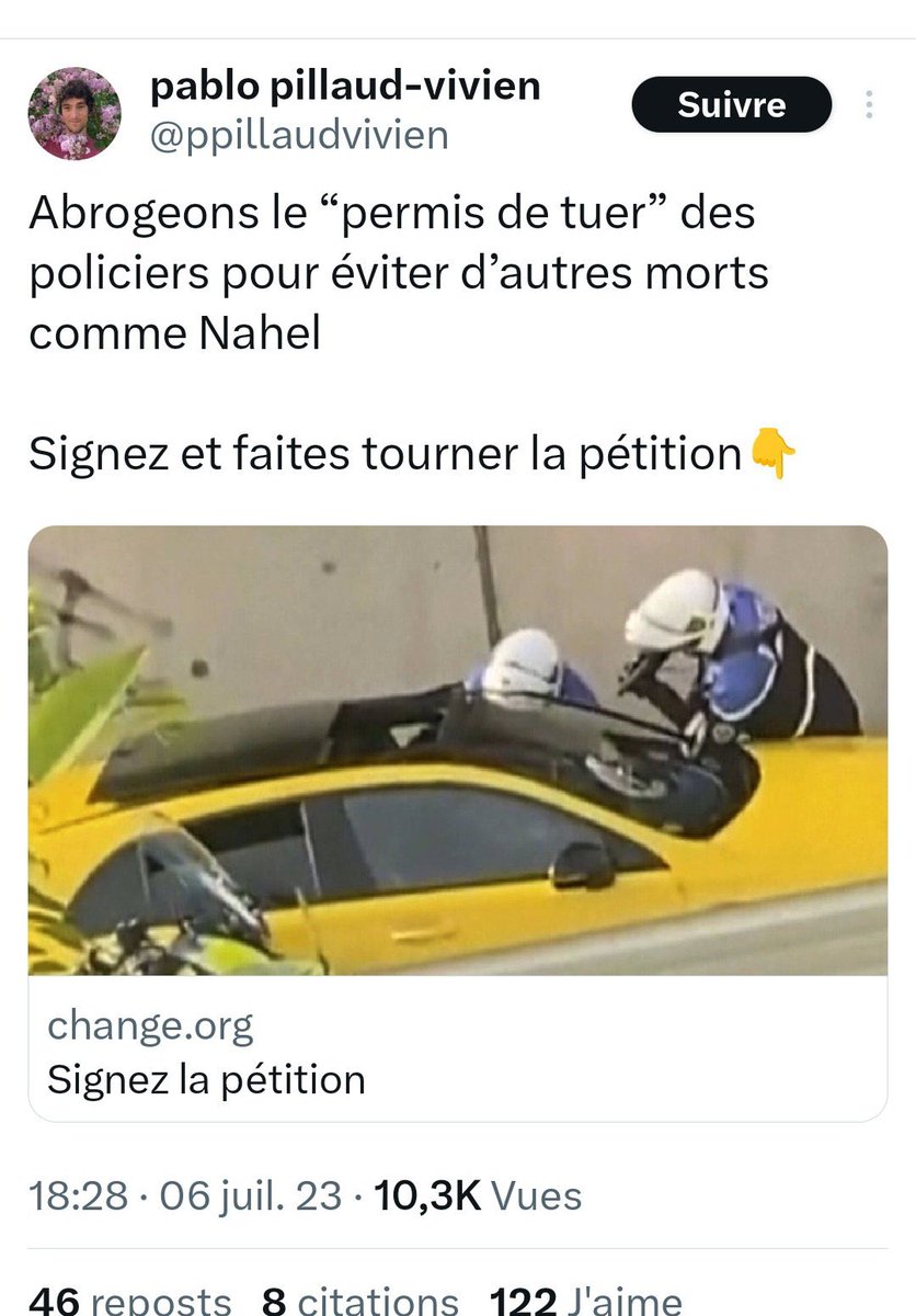 ChaRocher's tweet image. Le meurtre d’un gendarme à cause d’un refus d’obtempérer, c’est un fait divers. Mais un délinquant qui se tue car il a refusé d’obtempérer, ça mérite de changer la loi pour mieux protéger la racaille. La gauche dans toute sa splendeur.