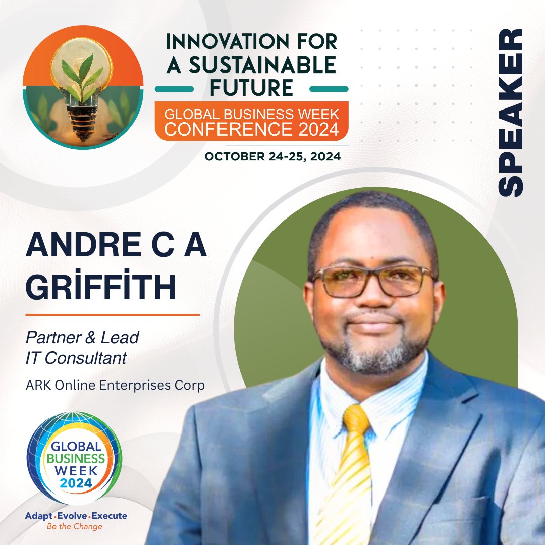 We are happy to have ARK Online's Partner &amp; Lead IT Consultant, Andre Griffith, join us at our Global Business Conference 2024. 

Learn from his expertise as he presents on Infrastructure to Facilitate Innovation. 

Join us in Barbados this October! 
#Barbados #Business