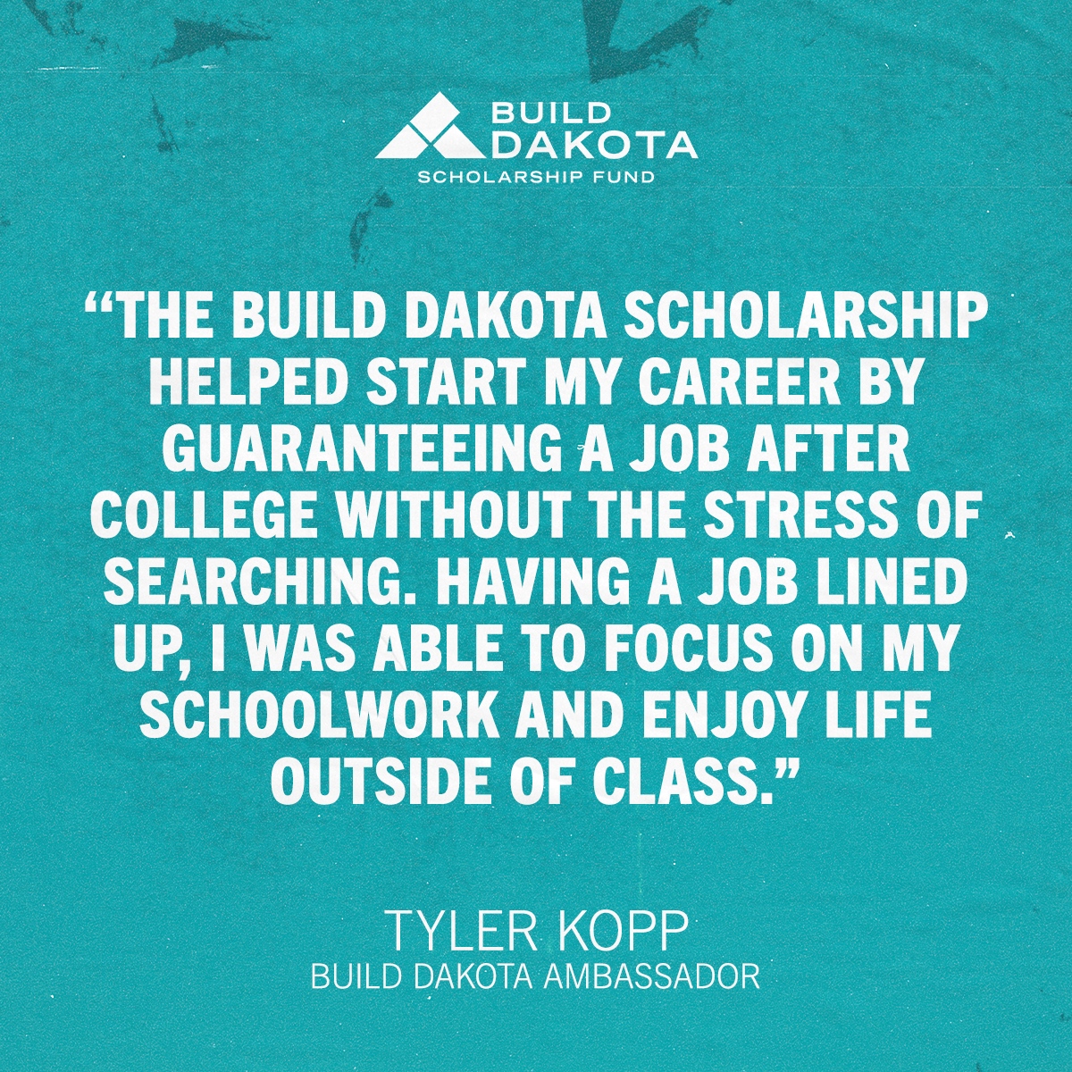 Build Dakota Scholar Tyler Kopp shares the impact of his scholarship in his education and future career. builddakotascholarships.com/resources/test…