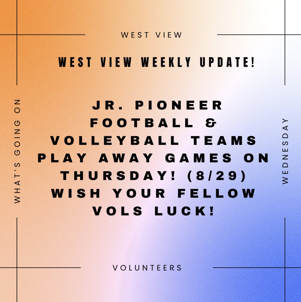 WestViewVols's tweet photo. #What's going on Wednesday! https://t.co/HarqtSC45t