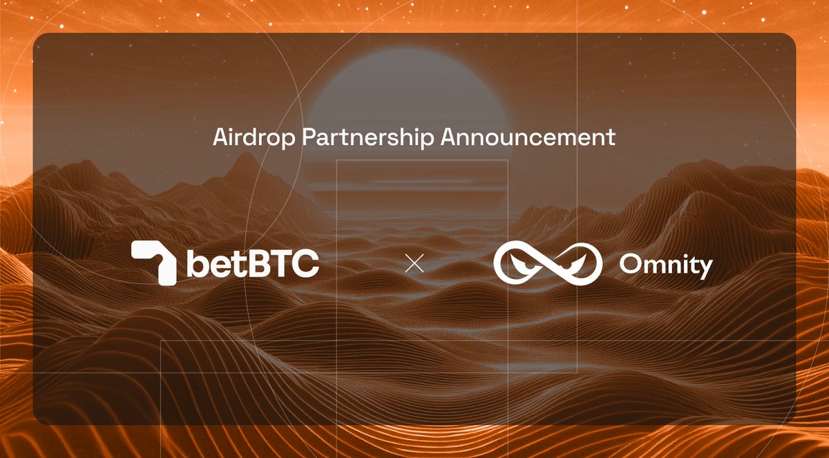 Betbtc (@betbtcwin) on Twitter photo Announcement: Airdrop partner 14
Excited to announce <a href="/OmnityNetwork/">Omnity Network</a> as one of our airdrop partners!
Theyโll be instrumental in bridging our runes and expanding our reach into the #ICP ecosystem.
This is just the start of something amazing!
โพ๏ธ + ๐ฅ = ๐ฅ Announcement: Airdrop partner 14
Excited to announce <a href="/OmnityNetwork/">Omnity Network</a> as one of our airdrop partners!
Theyโll be instrumental in bridging our runes and expanding our reach into the #ICP ecosystem.
This is just the start of something amazing!
โพ๏ธ + ๐ฅ = ๐ฅ
