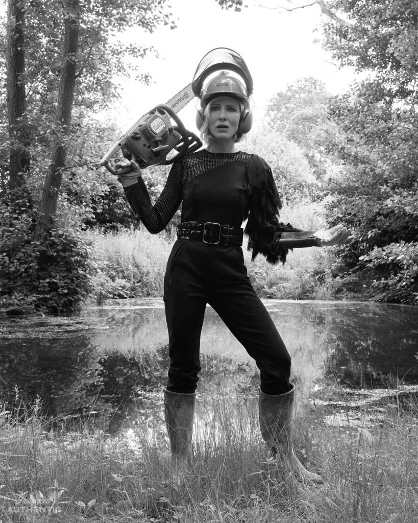 bbblanchett's tweet photo. is this the same chainsaw that injured her forehead 😭 https://t.co/JIcIaOOGvZ