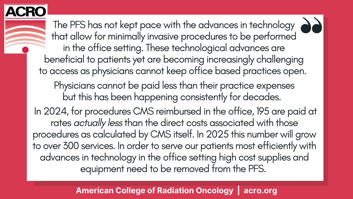 ACRO - American College of Radiation Oncology (@acroradonc) on Twitter photo The ACRO Board of Chancellors has endorsed an Op-Ed by members <a href="/Tarita_ThomasMD/">TaritaThomas MD, PhD, MBA</a>, <a href="/AmulyaYala/">Amulya Yalamanchili, MD</a> and colleagues entitled, “The Physician Fee Schedule Was Not Built for High Cost Supplies and Equipment.” Read the Board statement below and view the article here: cureus.com/articles/28282… The ACRO Board of Chancellors has endorsed an Op-Ed by members <a href="/Tarita_ThomasMD/">TaritaThomas MD, PhD, MBA</a>, <a href="/AmulyaYala/">Amulya Yalamanchili, MD</a> and colleagues entitled, “The Physician Fee Schedule Was Not Built for High Cost Supplies and Equipment.” Read the Board statement below and view the article here: cureus.com/articles/28282…