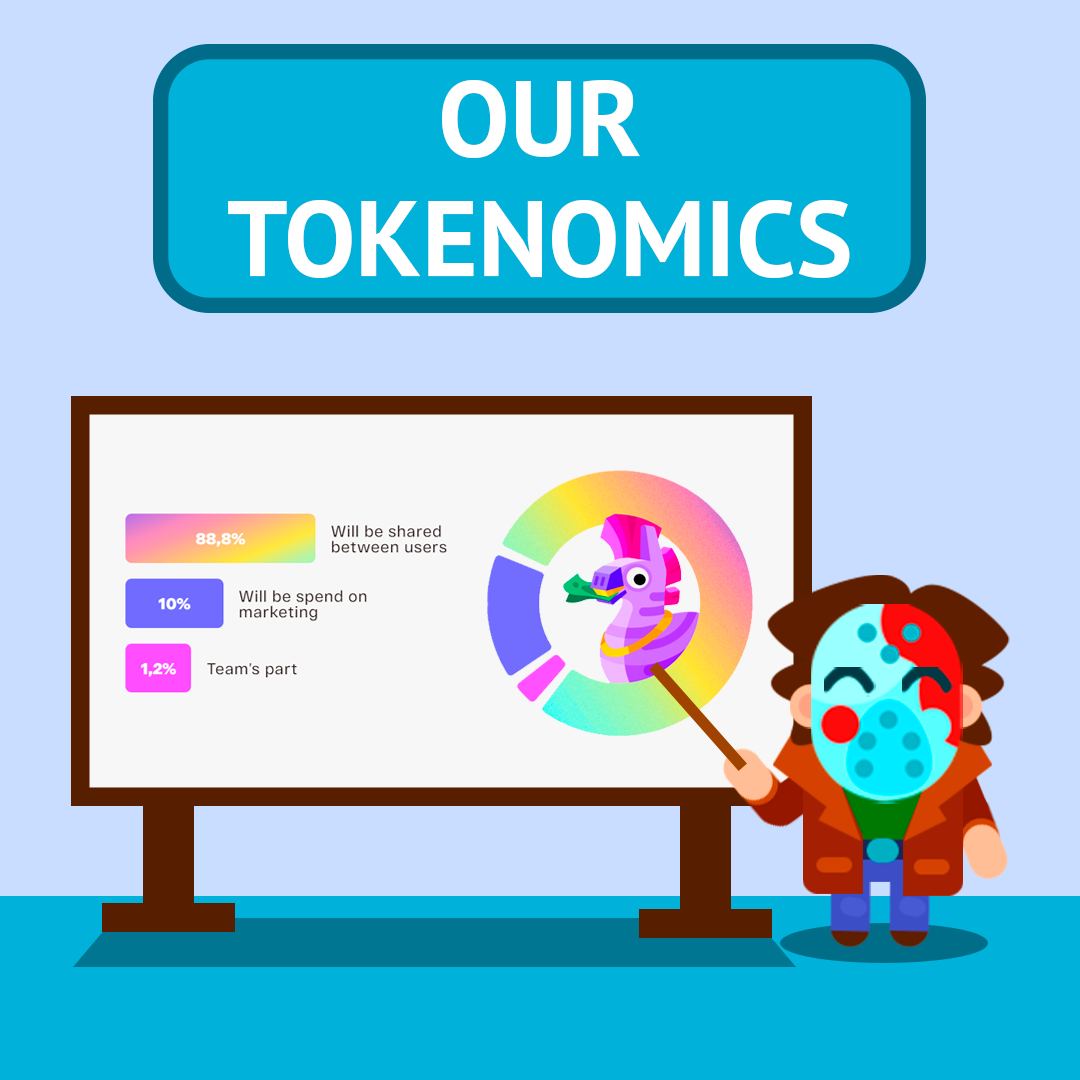 PinataChampion's tweet photo. Have you seen our tokenomics? If not, here's a quick breakdown!🌟

🪅 1.2% of tokens go to the project team.
🪅 10% are for marketing.
🪅 And the biggest slice — 88.2% — is for you, our amazing community!🙌

What do you think? This piñata with rewards is pretty tempting, right?🎉 https://t.co/Dt1Wm094Ql