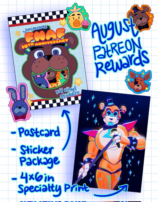 If you want to get these cute rewards in the mail be sure to join my highest tier before the end of August! ✨️ Link is in my bio