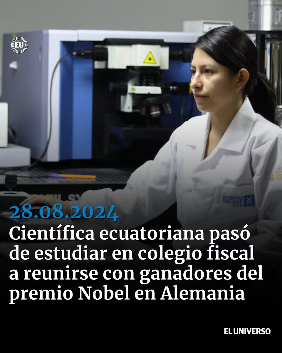 eluniversocom's tweet photo. #DanielaArellano, ingeniera en nanotecnología graduada de la Universidad Yachay Tech, se enorgullece de sus orígenes https://t.co/mcFZWUSBO7 https://t.co/LWHhrdavLQ