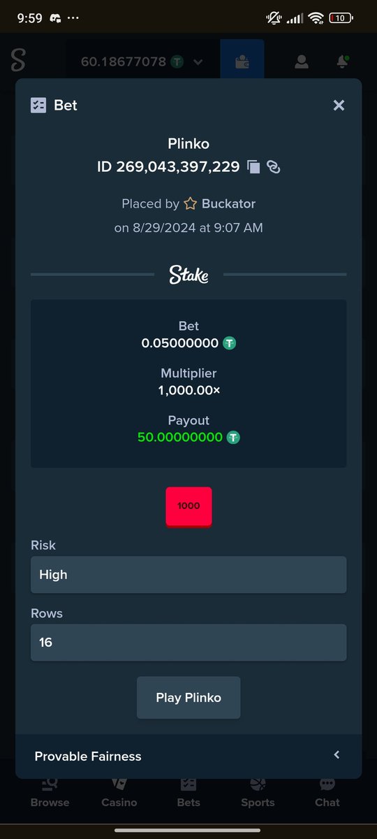 RxMarvin's tweet photo. First time x1000 on plinko, next goal max win on Gates of Olympus 🙏 @Stake #stake #casino #maxwin #trusttheprocess https://t.co/oXt7yfxK9k