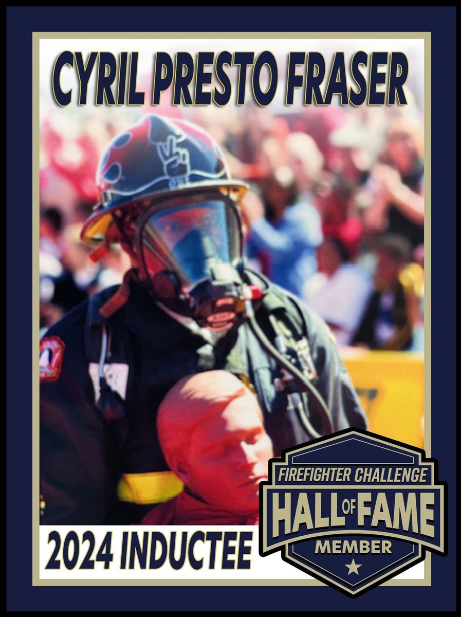 Congratulations to retired HRFE Captain Cyril Fraser, who is being inducted into the Firefighter Challenge Hall of Fame. Very well deserved! 

A statement from the organization reads as follows: 

"CONGRATULATIONS to our 2024 Dr. Paul O. Davis III Hall of Fame inductee, Mr. Cyril