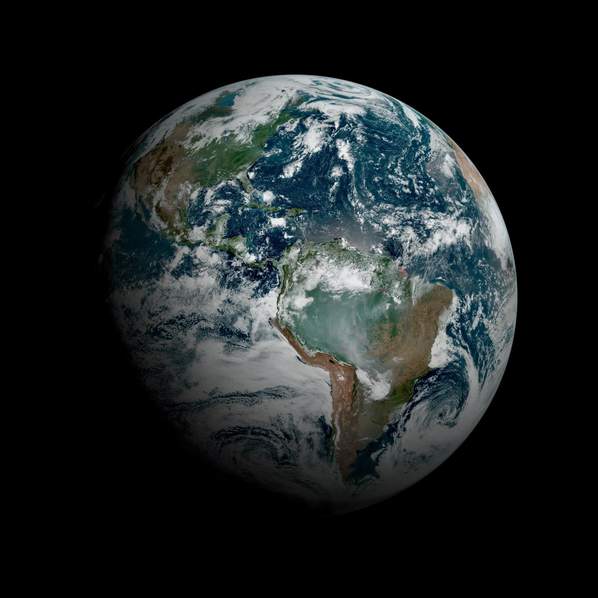 New photo of planet Earth by the GOES satellite...