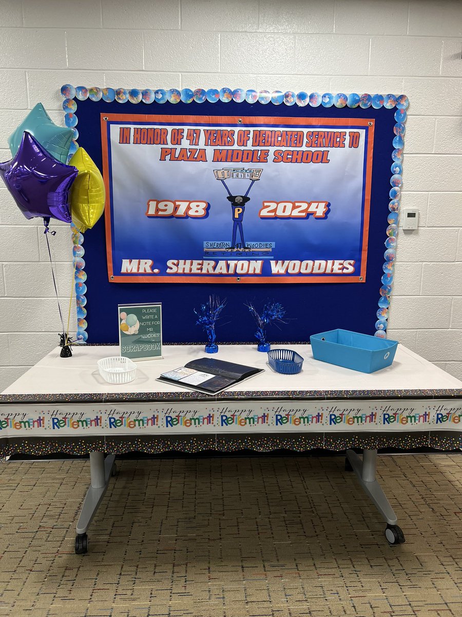 What happens when you’ve given 47 years of faithful service to your school? We celebrate! 🎉 Sheraton Woodies started at Plaza in 1978 and this week he will ride off into the retirement sunset. He is so loved, and we are so grateful. ❤️We love you, Mr. Woodies! <a href="/vbschools/">VBSchools</a>