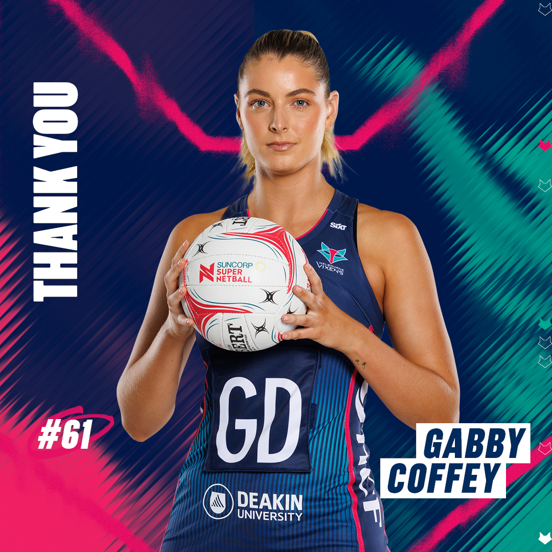 Vixens squad member Gabby Coffey has advised the club that she has accepted an opportunity to play overseas in 2025.

This is a fantastic opportunity for Gabs and we wish her all the best! ✨

Read more 👉 netb.al/4fUj8e9
