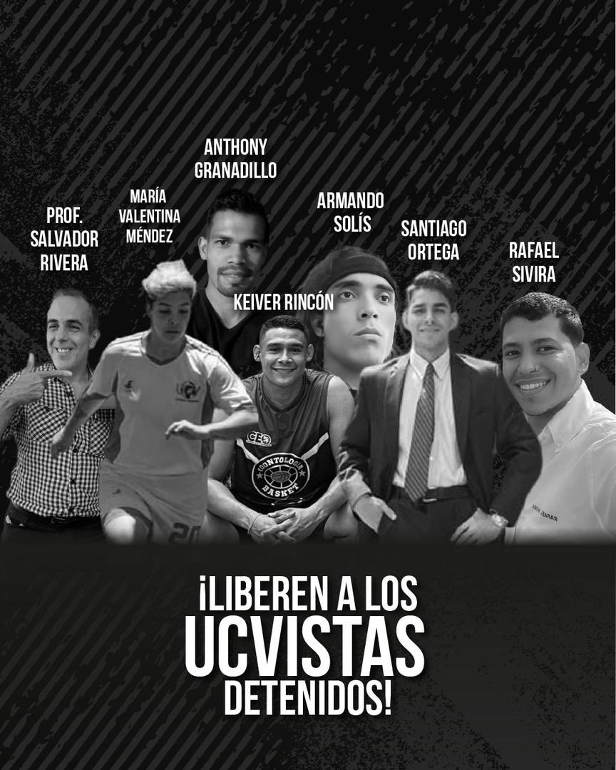 VivaLaUCV's tweet photo. ¡Liberen a los Ucevistas! https://t.co/dKCMa5cZOq
