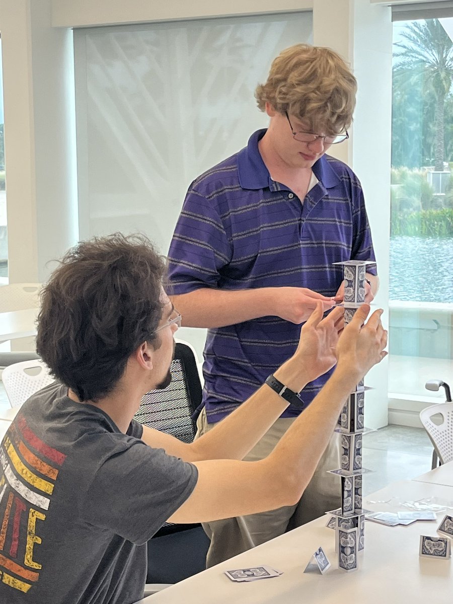 uclakeland's tweet image. One of the events at tonight’s Awkward Games was building a tower out of playing cards. Join us on Thursday, Aug 29, for duck painting. Event starts at 6pm in IST 1044. #FLPoly