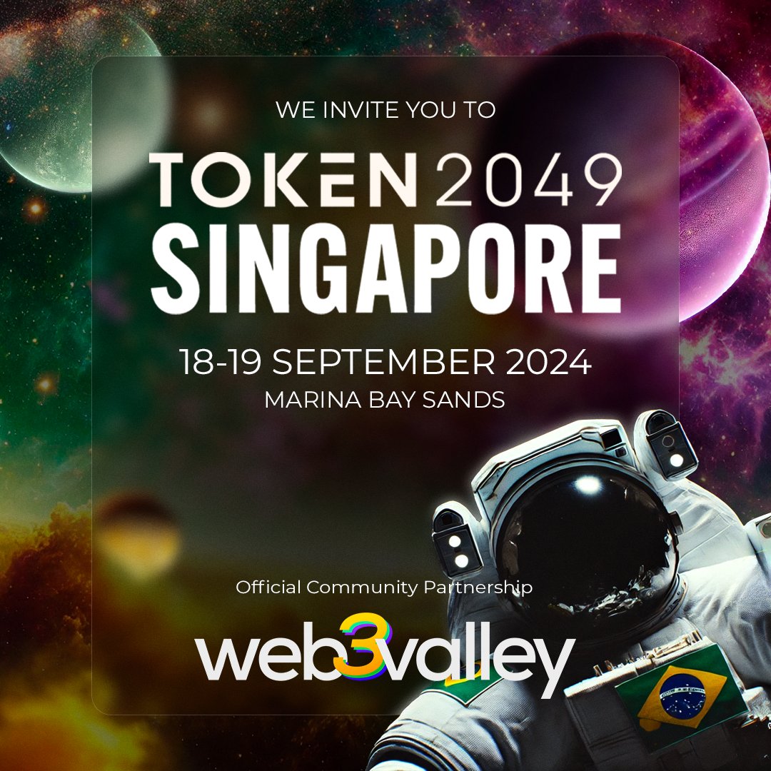🚀 Exciting News! 🚀

Web3Valley is heading to TOKEN2049 in Singapore as an official community partner! 🎉

On September 18th and 19th, we’ll be there, and if you're attending, let's meet up, share ideas, and make an impact together! 🌊

Let's Roll!!