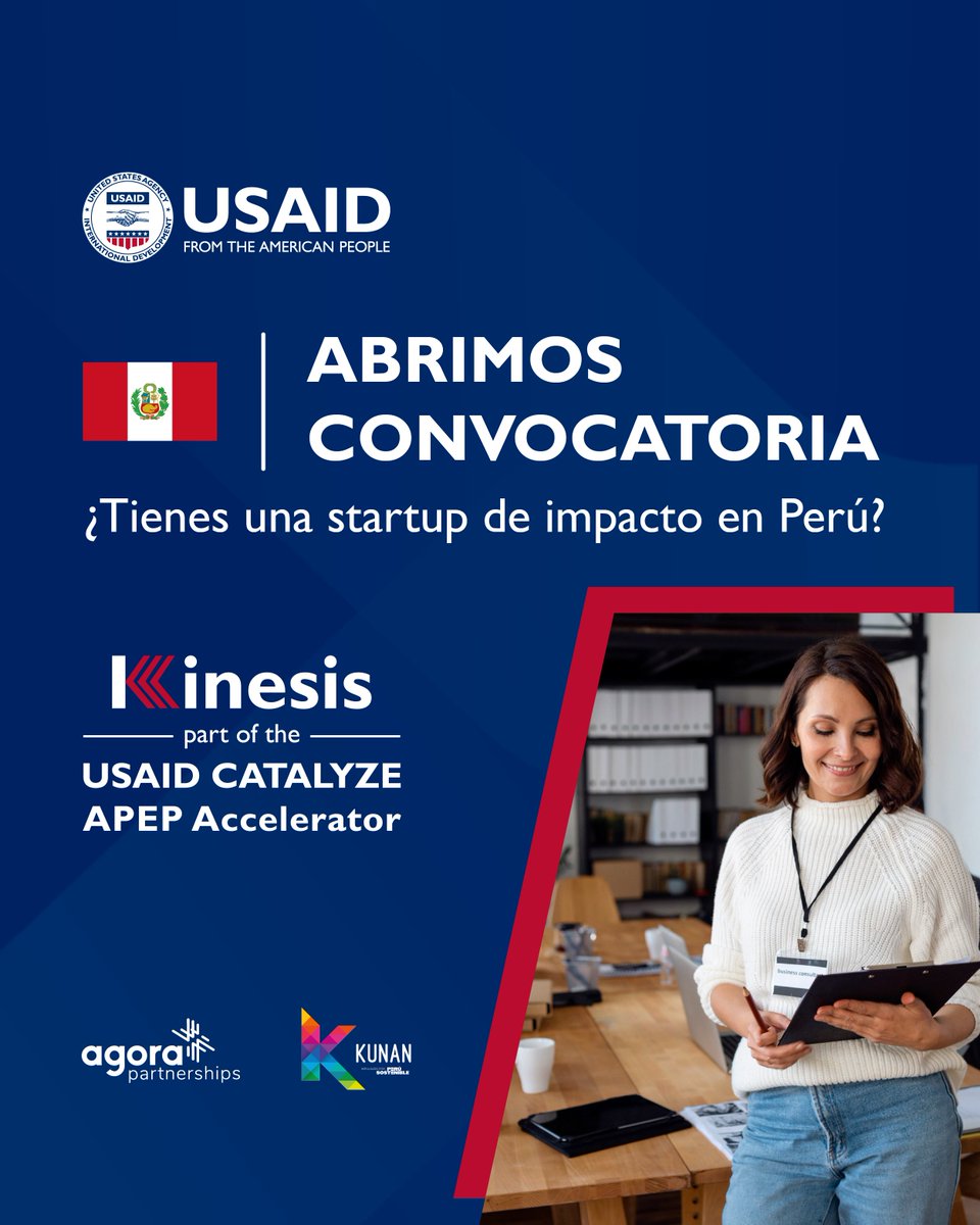 🚀¡Postula a Kinesis y transforma tu impacto! → bit.ly/kinesisperu 🚀

✨ ¡No dejes pasar esta oportunidad única para llevar tu impacto social al siguiente nivel!

#EmprendimientoSocial #Aceleradora #EmpresasEmergentes #KunanEsAhora #Innovación