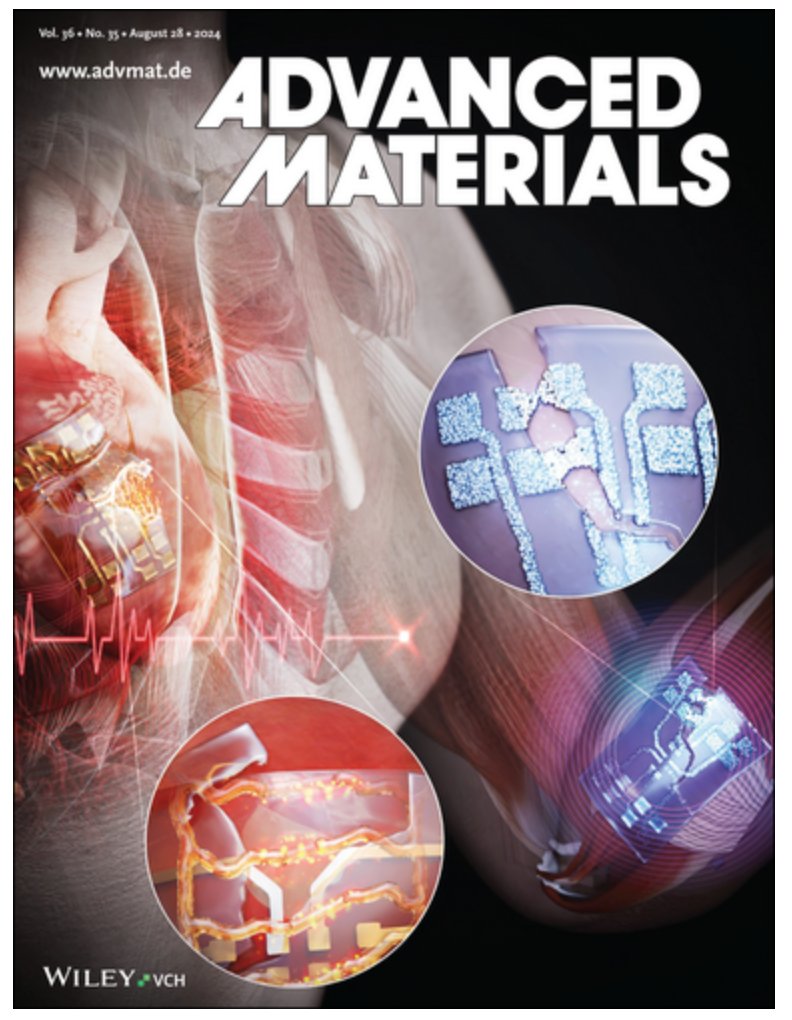 The future of wearable devices for monitoring &amp; analyzing tissue inflammation depends on self-healing materials for bioelectronic devices. 

Check out this overview piece from #CZBiohubCHI scientists-on the inside cover of this week’s Advanced Materials!
bit.ly/3XjJdvM