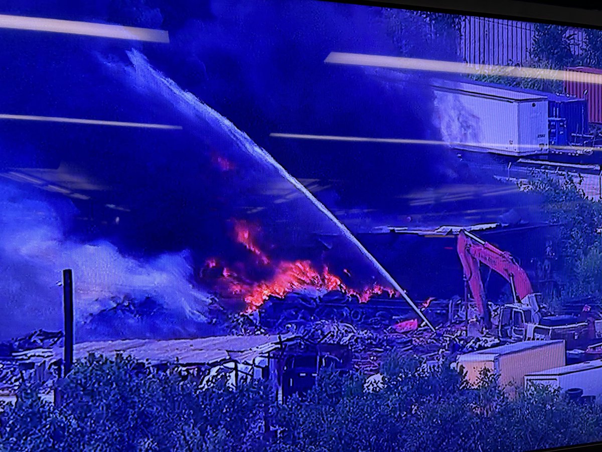 Large fire on the north side, just off the Hardy Toll Rd #ABC13