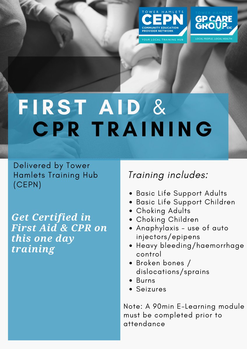 Delighted to launch our in house First Aid inc CPR training package. Get in touch to discuss in house delivery.