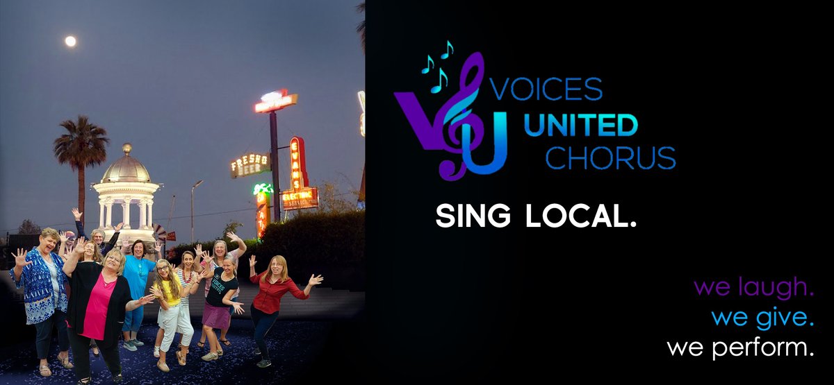 Rehearsals Tuesday Nights
5140 N Fruit Ave, Fresno, CA 93711
voicesunitechorus.com