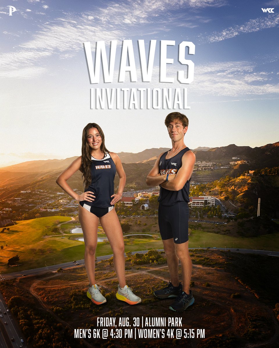 PepperdineXCTR's tweet image. Come to Alumni Park this Friday for our only home meet of the season!

📅 Friday, Aug. 30
⏰ 4:30 p.m. (M), 5:15 p.m. (W)
🎁 Cowbells for the first 50 fans
🗞️: gowav.es/4g69dlu
