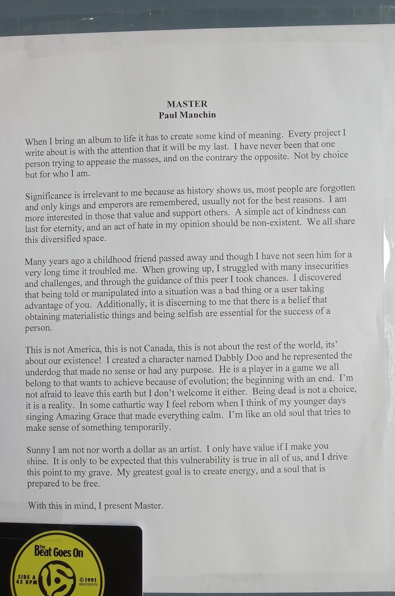 Thank you The Beat Goes On #thebgo for posting #PaulManchin's flyer!