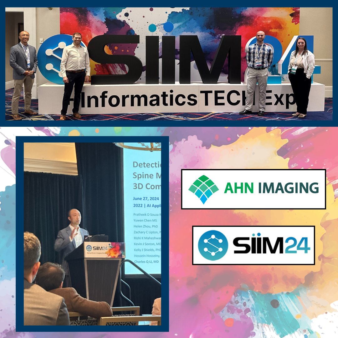 Several AHN Imaging and enGen team members represented us at the 2024 Society for Imaging Informatics in Medicine Annual Meeting this year. 
#AHNImaging <a href="/AHNToday/">AHN</a> <a href="/AHNRadRes/">AHN Diagnostic Radiology Residency</a> #enGen #RadiologyIT