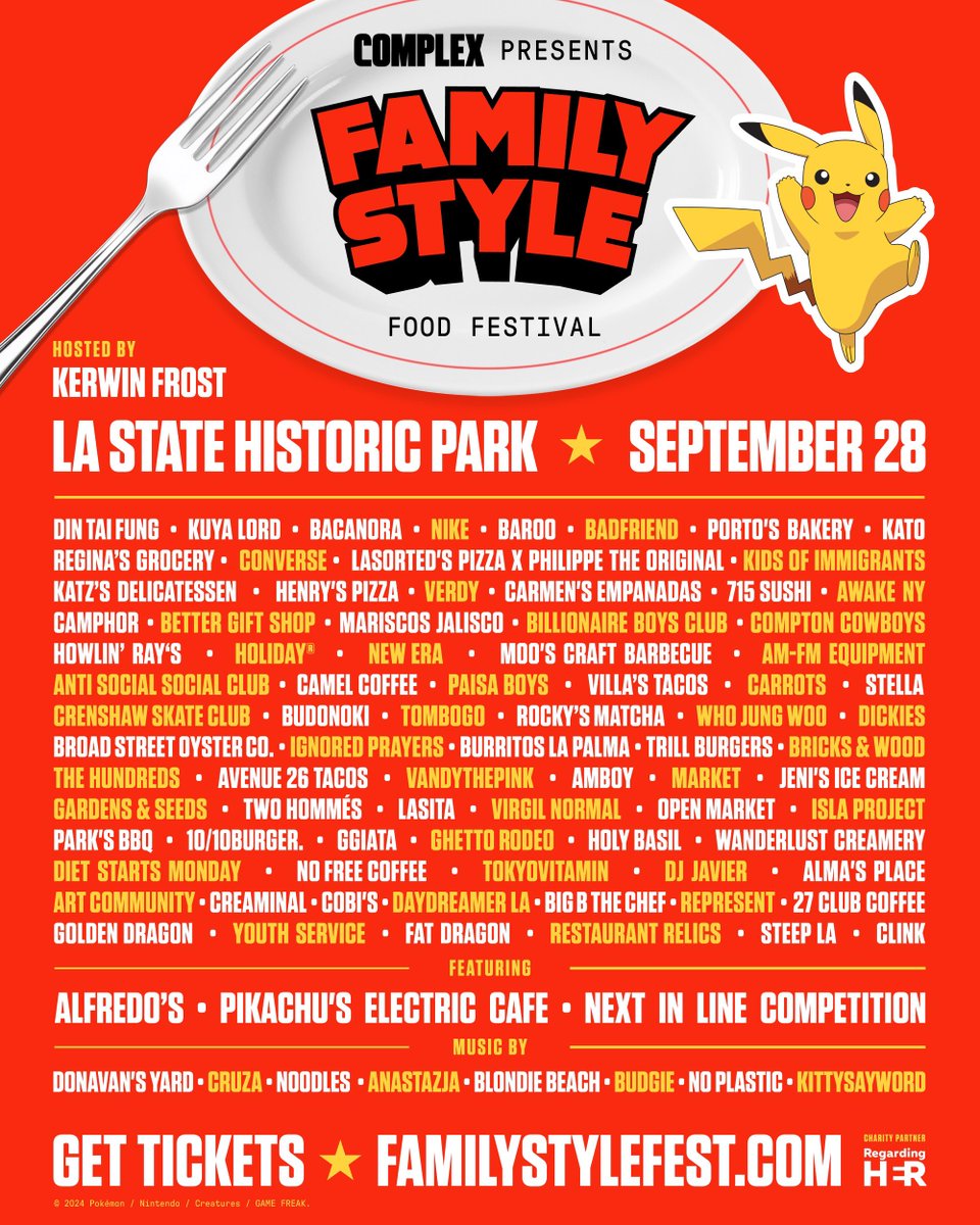 Family Style Food Festival at LA State Historic Park on September 28 😋💫

<a href="/Complex/">Complex</a>