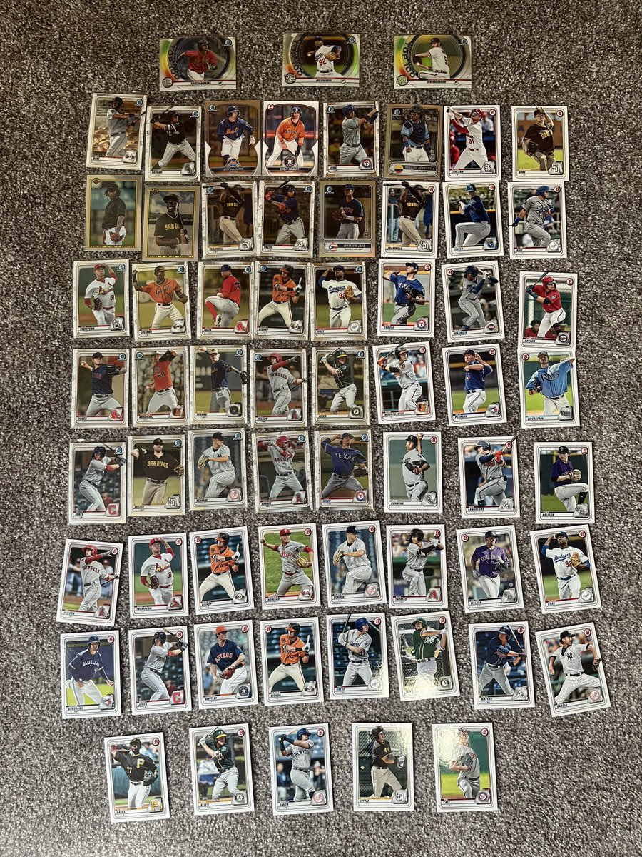 VASPTCards's tweet image. 64 card Bowman lot - $30 obo