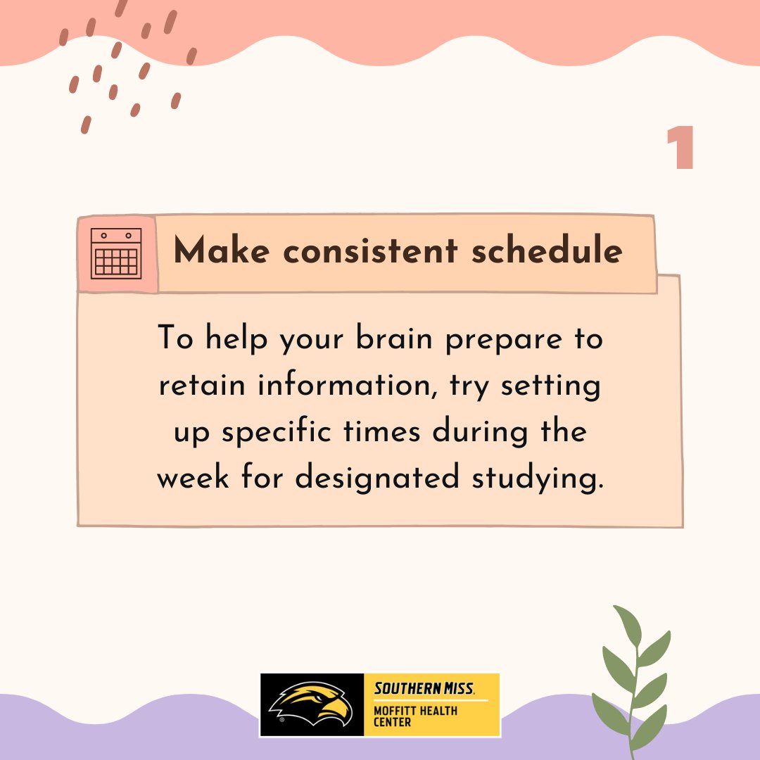 USMhealth's tweet image. 📚🎓 Starting college can be exciting and overwhelming. Check out these essential study tips to help you stay organized, manage your time, and succeed academically. Remember, every great journey begins with a solid plan! You’ve got this, Eagles! 🦅✨ #CollegeStudyTips