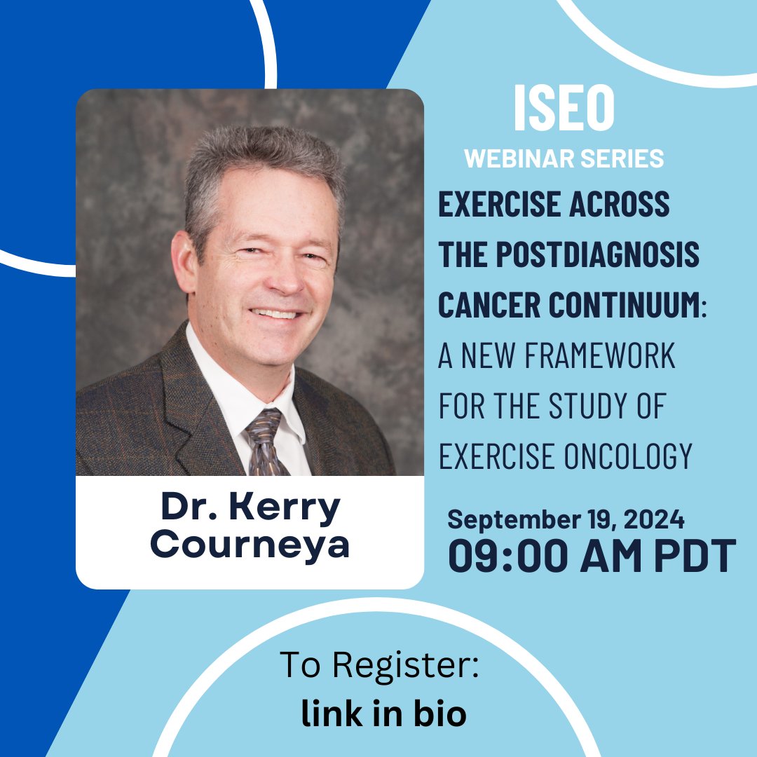 CEPL_UBC's tweet photo. ๐๏ธ Kickoff the ISEO Webinar Series with Prof. Kerry Courneya! ๐จ๐ฆ Dive into the EPiCC Framework, redefining exercise's role in cancer care. Don't miss this groundbreaking talk on Sept. 19! #ISEOWebinars #ExerciseOncology #CancerResearch https://t.co/wjL5CLYecH