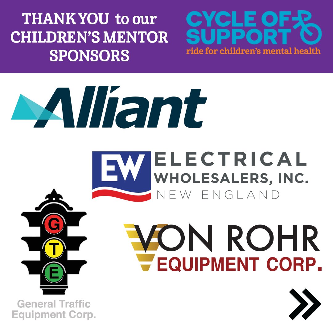 cycleofsupport's tweet photo. Thank you to our sponsors! It's not too late to join sponsors like @AlliantIns,  @ewnewengland, @GeneralTraffict,  MKJ Communications, Montana Datacom, @TurtleandHughes, and Von Rohr in supporting children's mental health.

Visit https://t.co/b0X4dmqyCj to learn more! https://t.co/C4dhwGiEbw