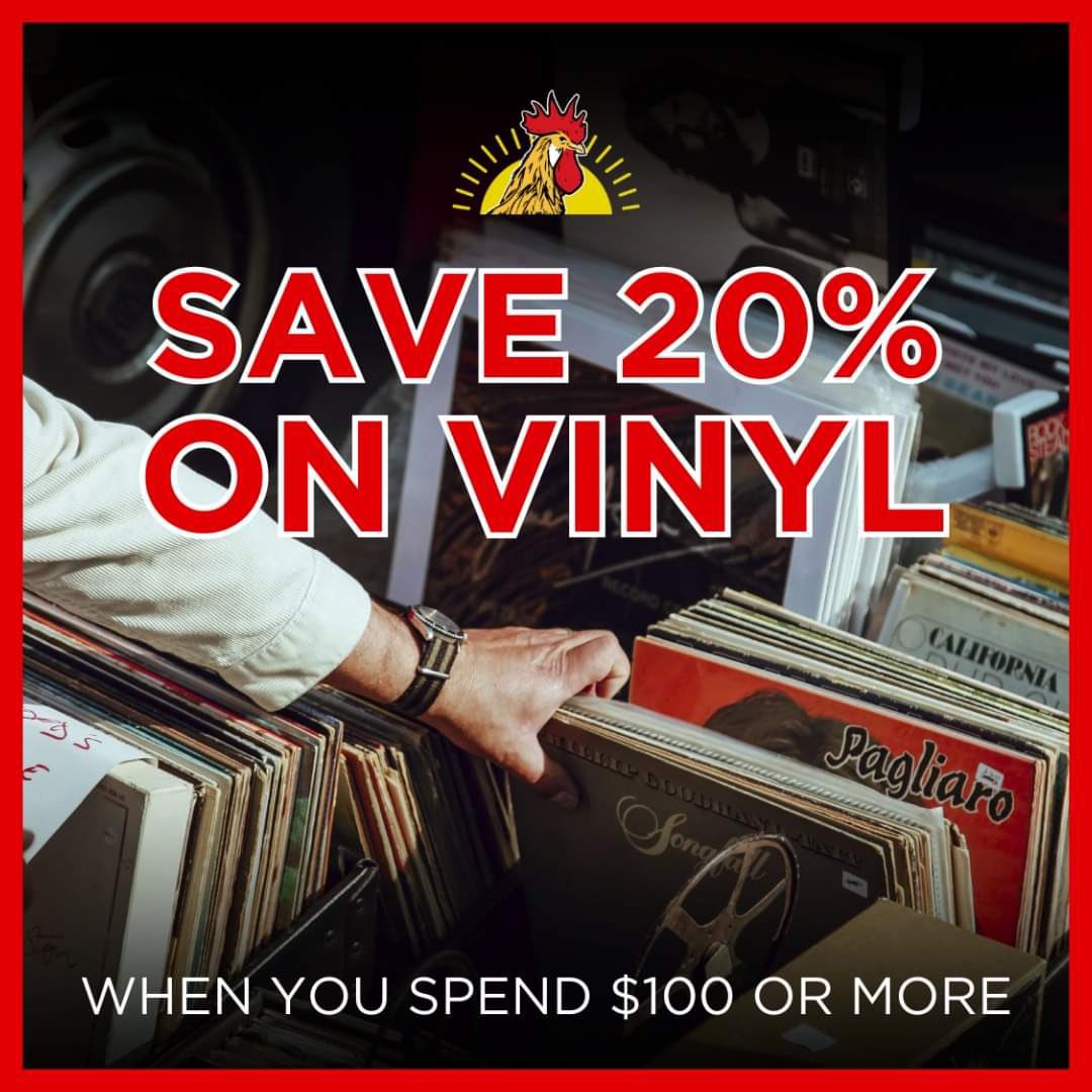 Sunrise Records has a sale on from August 28th - September 2nd. Stop by and see all the vinyls they have in store.