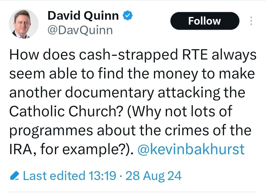 Berlinnaeus's tweet photo. How does the immensely wealthy Catholic Church never seem able to find the money to pay adequate and overdue redress to survivors of its punitive institutions? 
The IRA doesn't own our schools.
#FeckOffIona https://t.co/FDFTwBDvPs