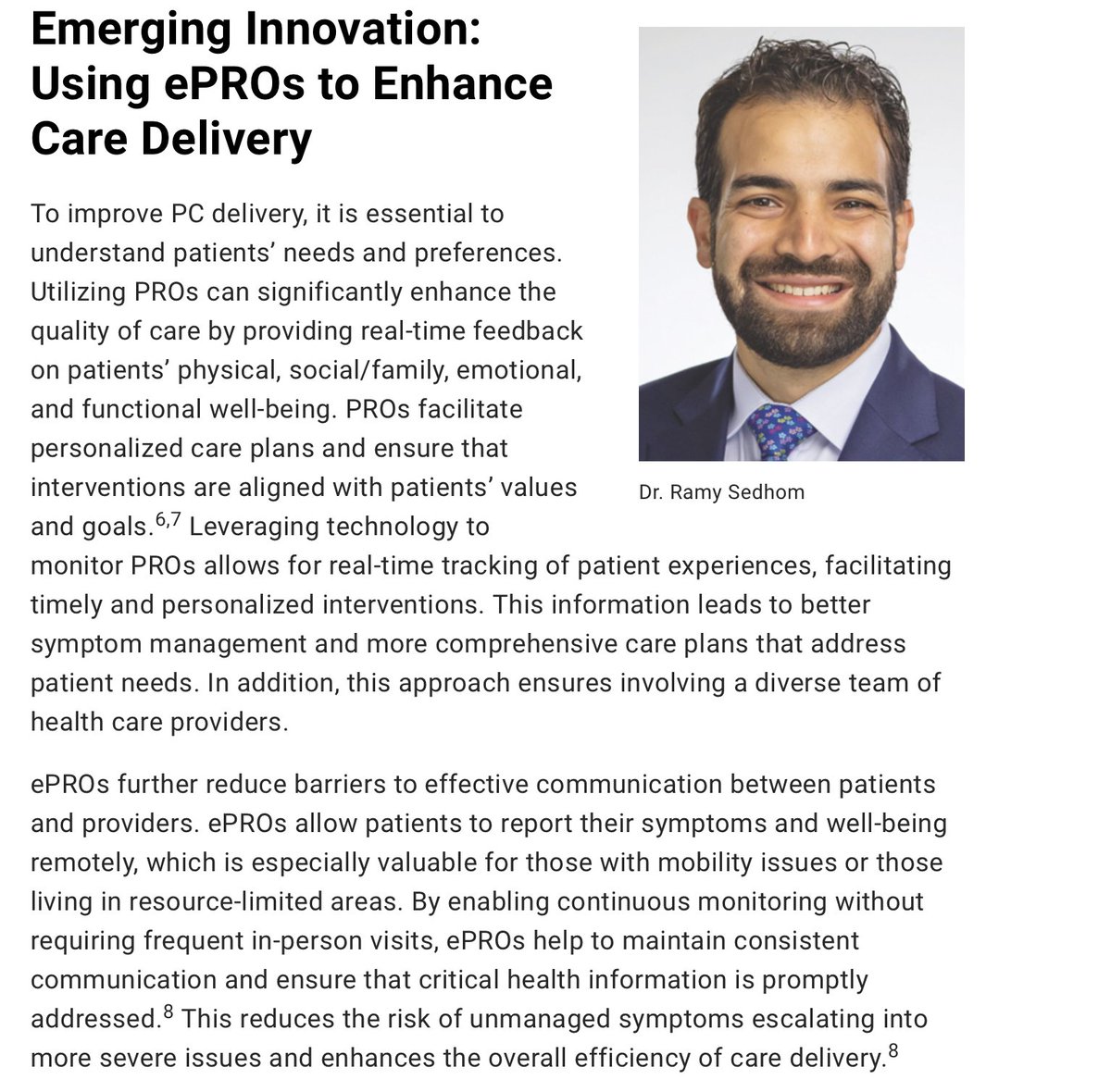 Cristiane D Bergerot (@crisbergerot) on Twitter photo Combining telehealth & ePROs is transforming oncology with enhanced accessibility, quality, and patient satisfaction
Read more about these innovations in our latest post at <a href="/ASCO/">ASCO</a> Post, co-written w <a href="/MazieTsangMD/">Mazie Tsang, MD, MAS, MS</a> <a href="/ramsedhom/">Ramy Sedhom, MD, FASCO</a> #ASCODailyNews #ASCOQLTY24
dailynews.ascopubs.org/do/advancing-e… Combining telehealth & ePROs is transforming oncology with enhanced accessibility, quality, and patient satisfaction
Read more about these innovations in our latest post at <a href="/ASCO/">ASCO</a> Post, co-written w <a href="/MazieTsangMD/">Mazie Tsang, MD, MAS, MS</a> <a href="/ramsedhom/">Ramy Sedhom, MD, FASCO</a> #ASCODailyNews #ASCOQLTY24
dailynews.ascopubs.org/do/advancing-e…