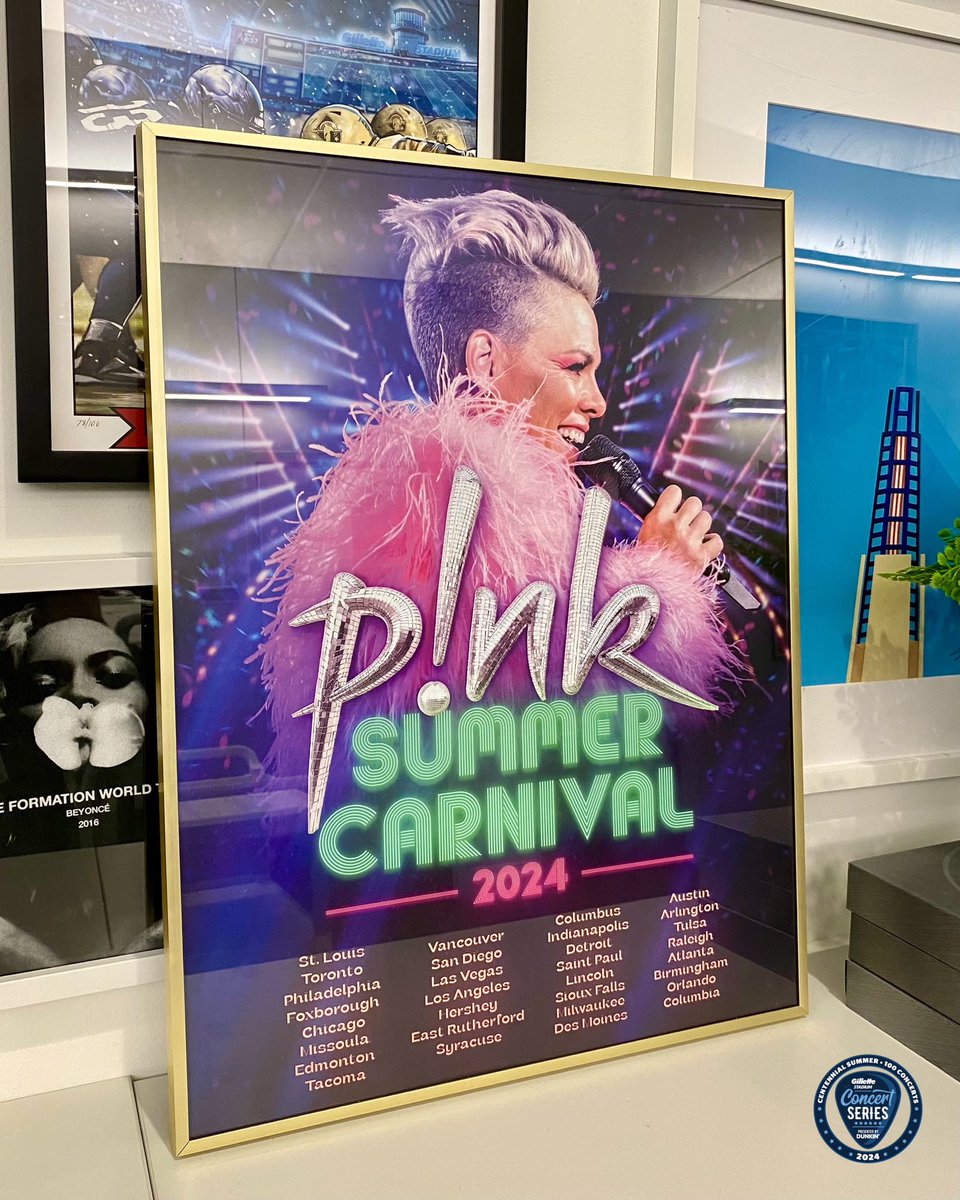 One week since P!NK's Summer Carnival took Gillette Stadium! 🏟️🎡🩷

RT/follow us to enter to win a tour poster.

bit.ly/3X3cLMH