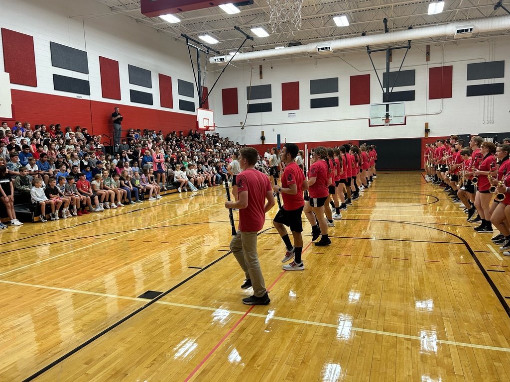 We had some guests at Canaan today!  The Jonathan Alder Marching Band stopped in to perform their halftime show for us!  We also kicked off our Cookie Dough Fundraiser today.  Each student should have received a packet of information on this fundraiser!