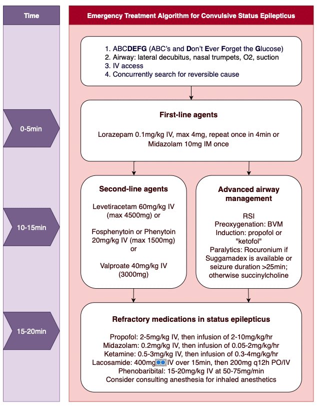 NeuroWalid's tweet photo. Emergency Management of Status Epilepticus

#epilepsy #neurotip https://t.co/KDDhP45bwh