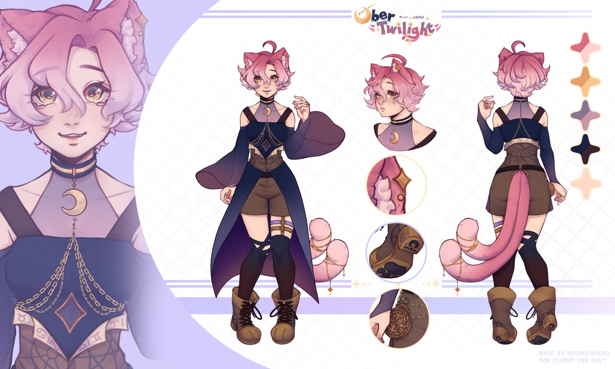UberTwilight's tweet photo. Meowdy all!!! My ref sheet is done~! One step closer to my live 2D model 🥹 ref sheet and design by the fabulous @ShippaiKaeru 
#Vtuber #VtuberUprising #ENGVtuber https://t.co/W85qzFGBuW