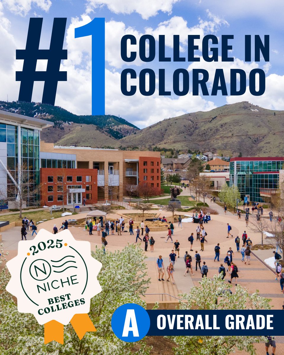 Mines is now rated by Niche as the top college in Colorado for 2025! Check out our page on Niche with admissions info, a full report card, reviews and more: niche.com/colleges/color…