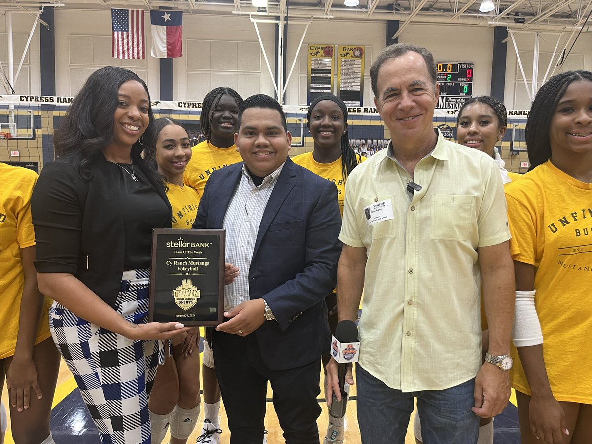 H-Town High School Sports (@htownhss) on Twitter photo Congratulations to <a href="/CyRanchVball/">Cy Ranch Volleyball</a> for its selection as our <a href="/stellarbanktx/">Stellar Bank</a> Team of the Week. See the full story on this week’s season premiere-Saturday at 9:30 pm on <a href="/CW39Houston/">CW39</a> and throughout the week on <a href="/SpaceCityHN/">Space City Home Network</a> @CoachVCFISD <a href="/VFlores34/">Virginia Flores</a> <a href="/portergirls/">Taylor Porter</a> <a href="/Zora_Bello/">Zora Bello</a> <a href="/CyFairISD/">Cypress-Fairbanks ISD</a> Congratulations to <a href="/CyRanchVball/">Cy Ranch Volleyball</a> for its selection as our <a href="/stellarbanktx/">Stellar Bank</a> Team of the Week. See the full story on this week’s season premiere-Saturday at 9:30 pm on <a href="/CW39Houston/">CW39</a> and throughout the week on <a href="/SpaceCityHN/">Space City Home Network</a> @CoachVCFISD <a href="/VFlores34/">Virginia Flores</a> <a href="/portergirls/">Taylor Porter</a> <a href="/Zora_Bello/">Zora Bello</a> <a href="/CyFairISD/">Cypress-Fairbanks ISD</a>