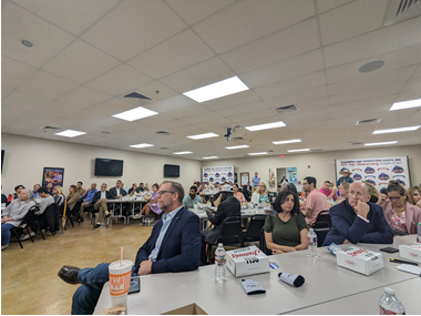 transit_forward's tweet photo. Thanks to the 117 people that showed up at our annual Project Connect Update to hear &amp; engage with leaders from @austintexasgov, @CapMetroATX, &amp; @ATP_org  at the @LU286_JAC Hall on Airport. 

Picture are below &amp; you can see a video on our Instagram page. https://t.co/zTqUnBcQ11