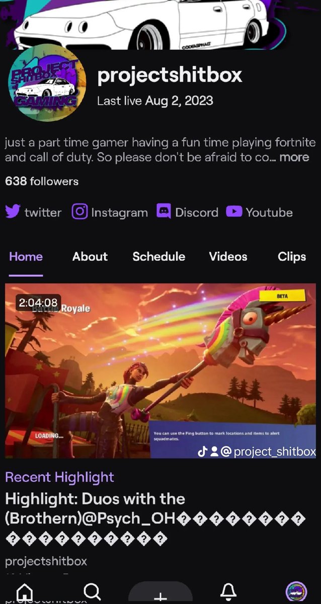 ProjectShitbox's tweet image. We live on twitch come join the shitshow #twitchtv #GamingCommunity 
#Fortnite