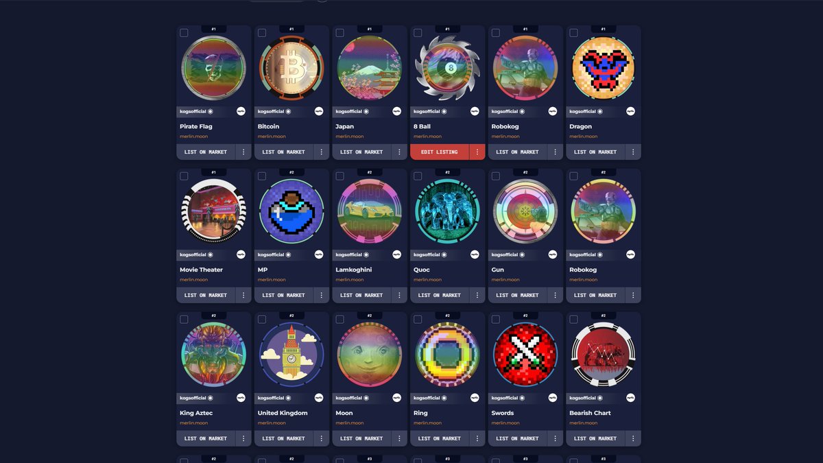 Merlinsmatrix's tweet image. Some low mint 1st Edition #Kogs on @AtomicHub #NFTs