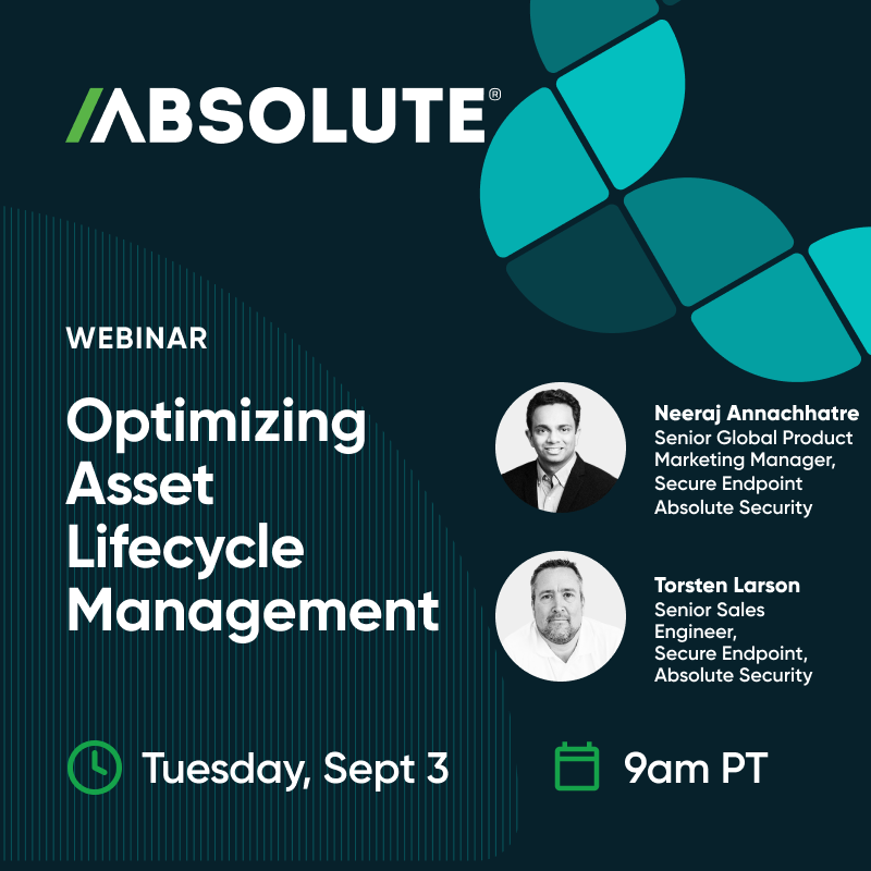 Our next #SecureEndpoint Product Demo will show how IT teams can optimize their hardware and software deployments using Absolute's endpoint visibility and asset intelligence. Register here! bit.ly/4cm9WvY #CyberResilience #webinar
